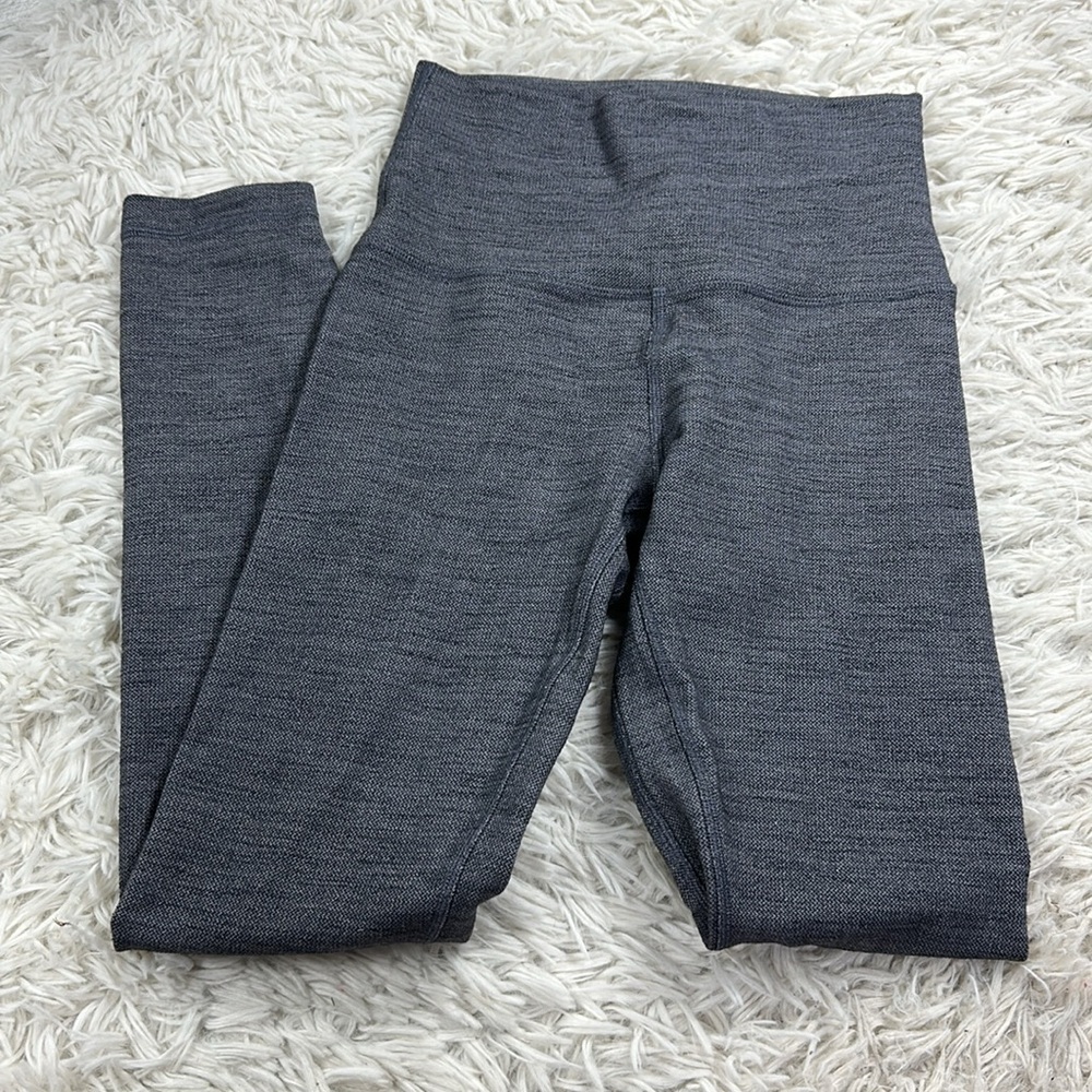 Lululemon Align Pant II 25" Mini Heathered Herringbone Heathered Black White / B